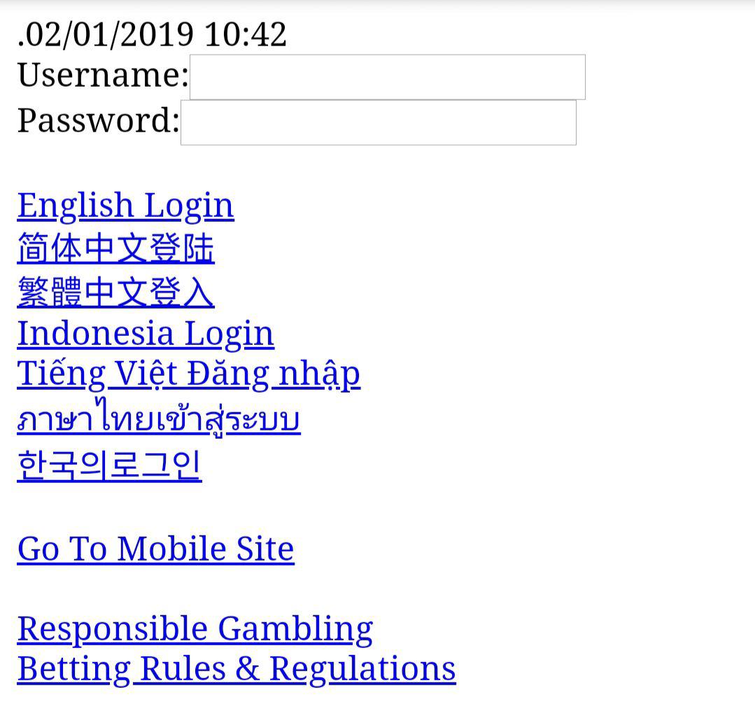 login sbobet wap